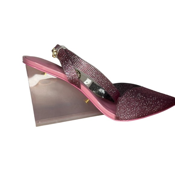 She Is Cheval “Did My Heart Love, ‘Til Now?” Limited Edition Sparkle Pink Wedge - Picture 4 of 13